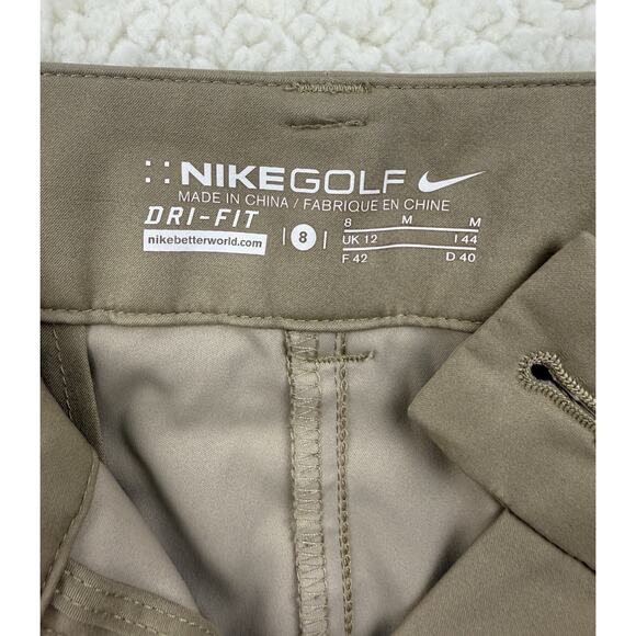 Nike Golf Capri Pants Womens 8 DriFit Performance Light Khaki - Picture 3 of 9